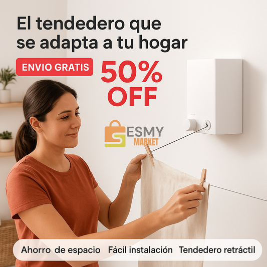 🌟 El Tendedero Retráctil que se adapta a tu hogar 🌟