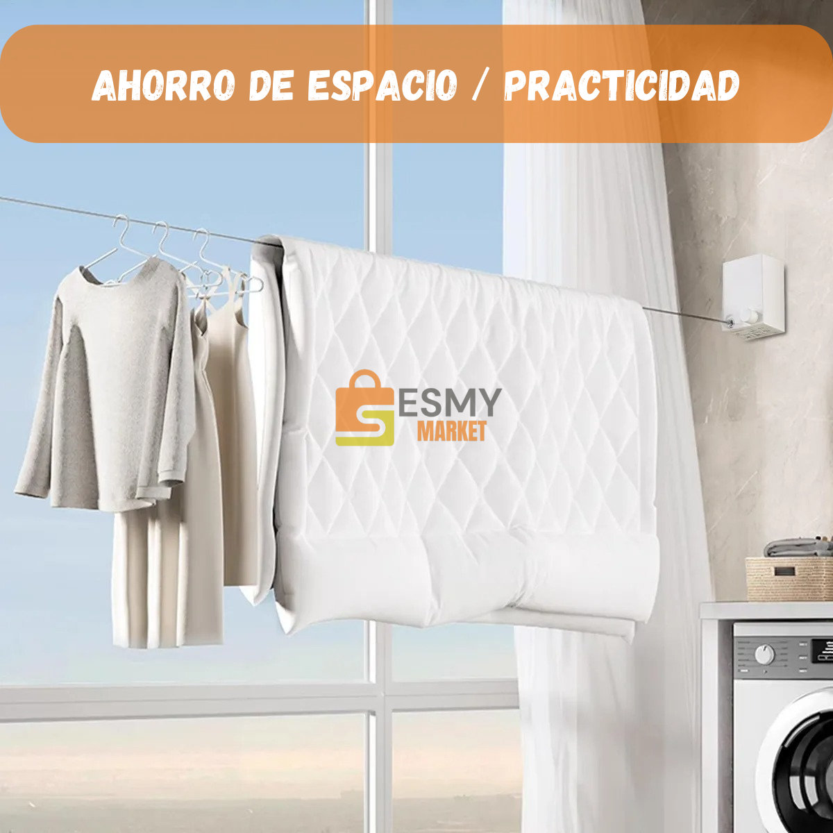 🌟 El Tendedero Retráctil que se adapta a tu hogar 🌟