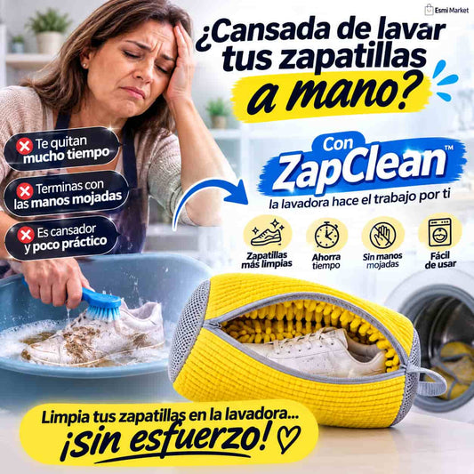 🧼 ZAPCLEAN™ Lava tus zapatillas en la lavadora… ¡sin golpes, sin complicaciones y sin lavarlas a mano!