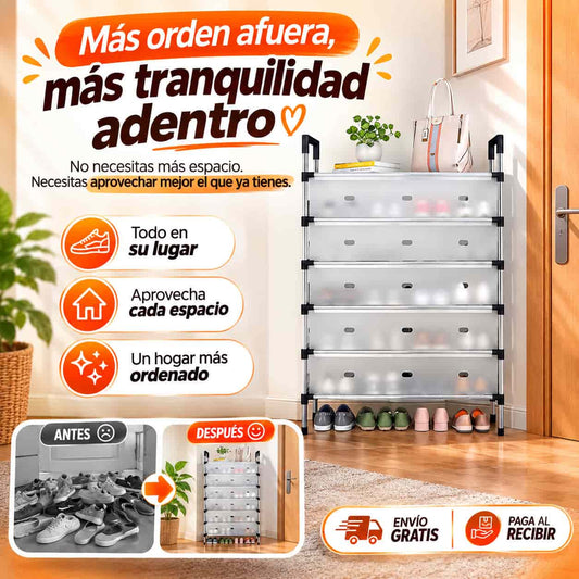 👟Zapatera Moderna 6Niveles👟 - Recupera el orden de tu hogar sin ocupar más espacio 🏠
