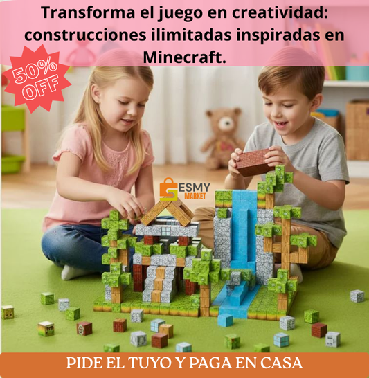 🌟 Set de Cubos Magnéticos Inspirados en Minecraft