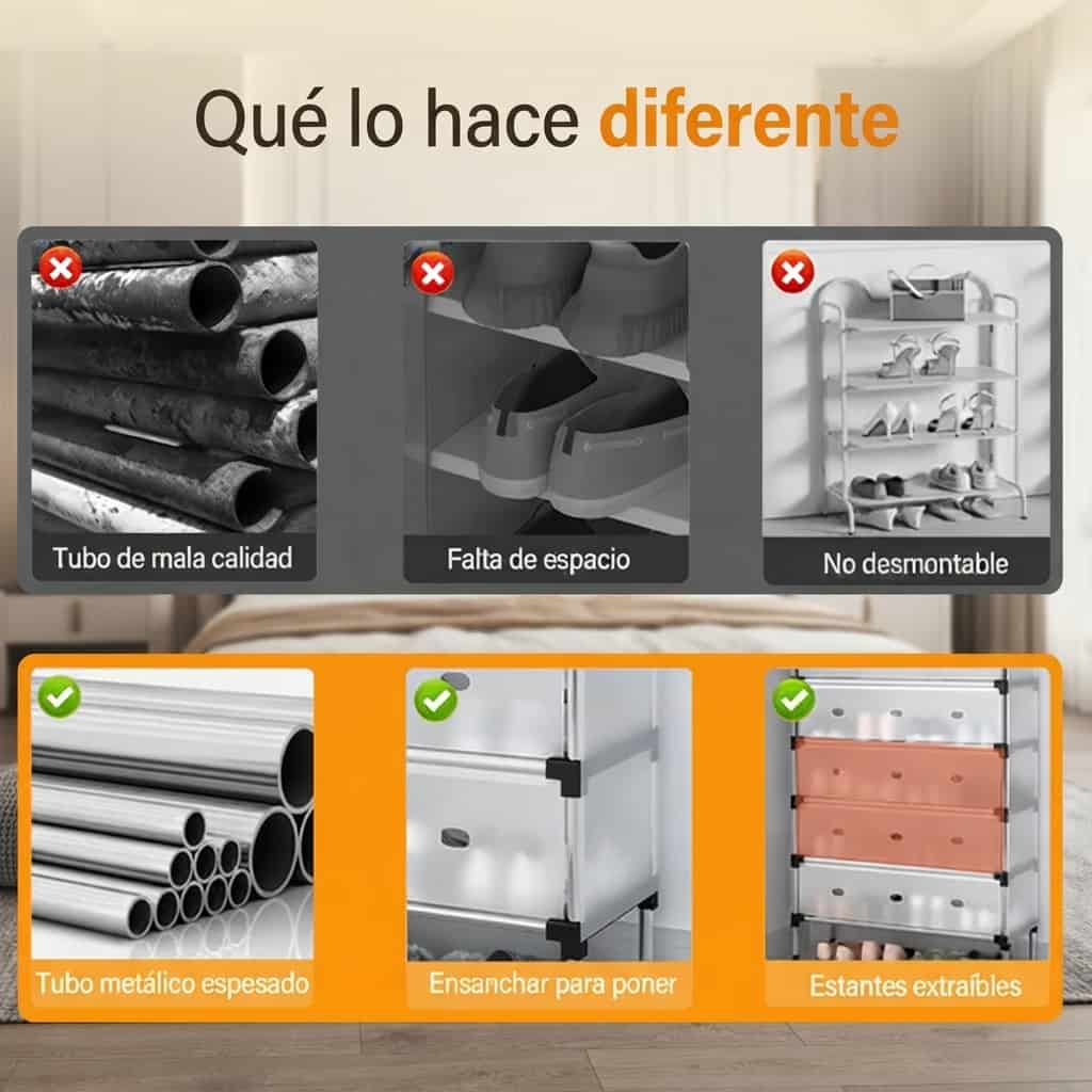 👟Zapatera Moderna 6Niveles👟 - Recupera el orden de tu hogar sin ocupar más espacio 🏠