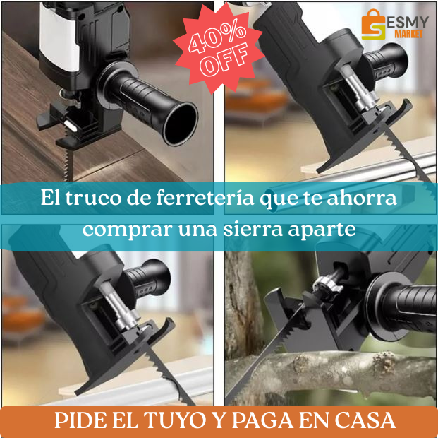 CONVERTIDOR DE TALADRO A SIERRA 🛠️ - Corta madera, PVC o metal sin gastar de más ⚙️