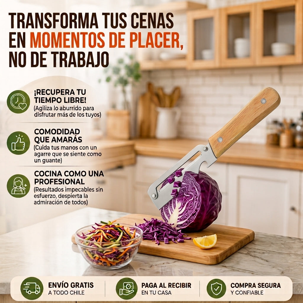 CUCHILLO PROFESIONAL 2X1 🥕 MULTIFUNCIONAL 3 EN 1