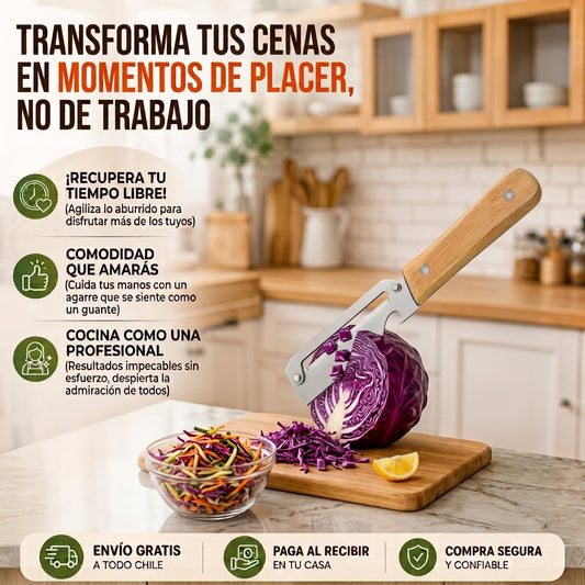 CUCHILLO PROFESIONAL 2X1 🥕 MULTIFUNCIONAL 3 EN 1