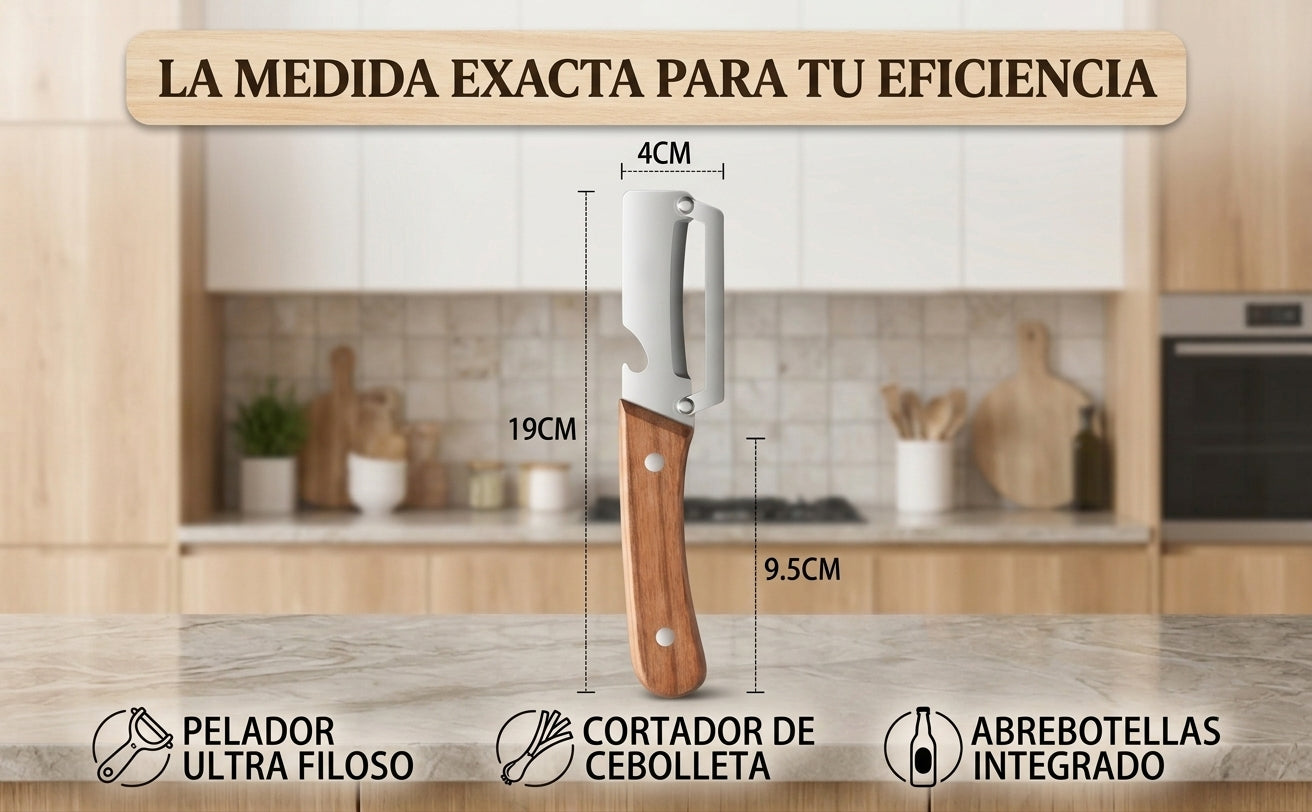 CUCHILLO PROFESIONAL 2X1 🥕 MULTIFUNCIONAL 3 EN 1