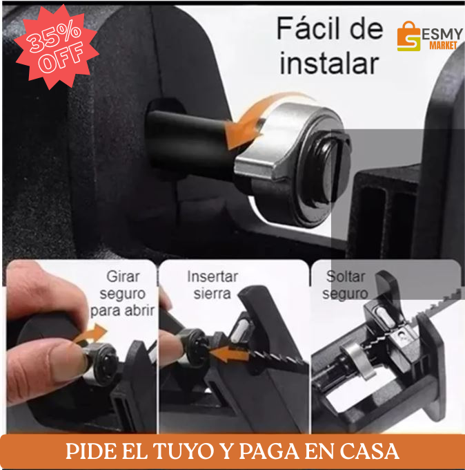 CONVERTIDOR DE TALADRO A SIERRA 🛠️ - Corta madera, PVC o metal sin gastar de más ⚙️