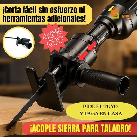 CONVERTIDOR DE TALADRO A SIERRA 🛠️ - Corta madera, PVC o metal sin gastar de más ⚙️